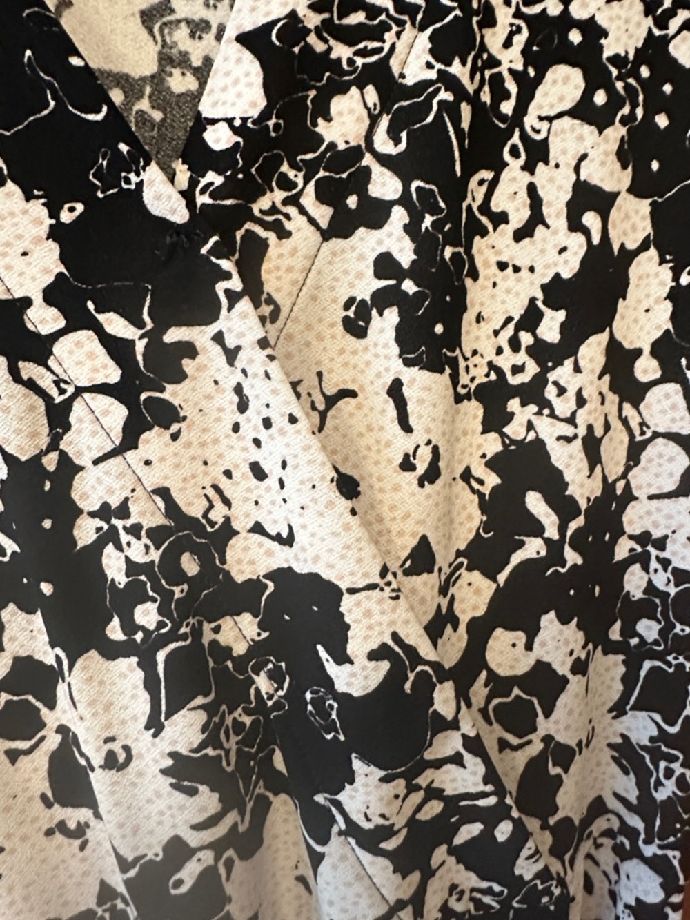 Nine West Black & White Floral Wrap Dress L - Picture 3 of 7